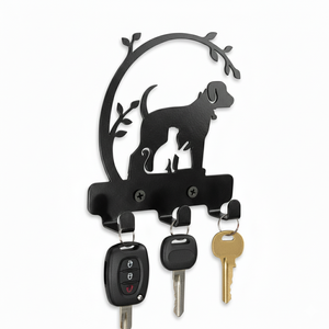 Porta Llaves Metálico para Perros y Gatos, Organizador de Llaves Montado en la Pared, Gancho Decorativo para Entrada, Hogar u Oficina - Product Image 1