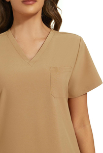 Uniformes Médicos Transpirables para Hospital, Conjuntos de Uniformes de Enfermería para Hombres y Mujeres, Nuevo Estilo con Cuello en V, Venta al Por Mayor - Product Image 4