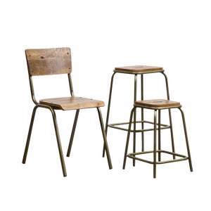 Taburete de bar escolar Vandana Vertex Falcon de metal y madera, 69 cm - Product Image 4