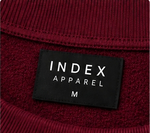 Sudadera de Mujer Index Apparel Color Borgoña con Cierre de Cremallera, Cuello Alto y Manga Larga de Felpa - Product Image 4