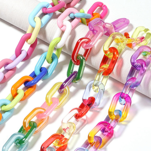 Cadena de eslabones de resina epoxi para manualidades, 10 piezas de diferentes colores, cadena de eslabones de resina para colgar en la pared, artículo decorativo - Product Image 6