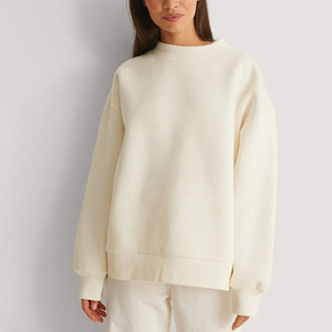 Sweat-shirt surdimensionné personnalisé 100 % coton uni pour homme, pull molletonné streetwear personnalisé, sweats-shirts surdimensionnés en coton pour femme - Product Image 1