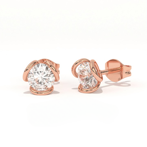 Aretes Aarinya Helix Modernos Contemporáneos con Diamantes en Espiral, Oro de 18K, Diamantes Cultivados en Laboratorio con Certificación IGI, Regalo para Fiestas - Product Image 4