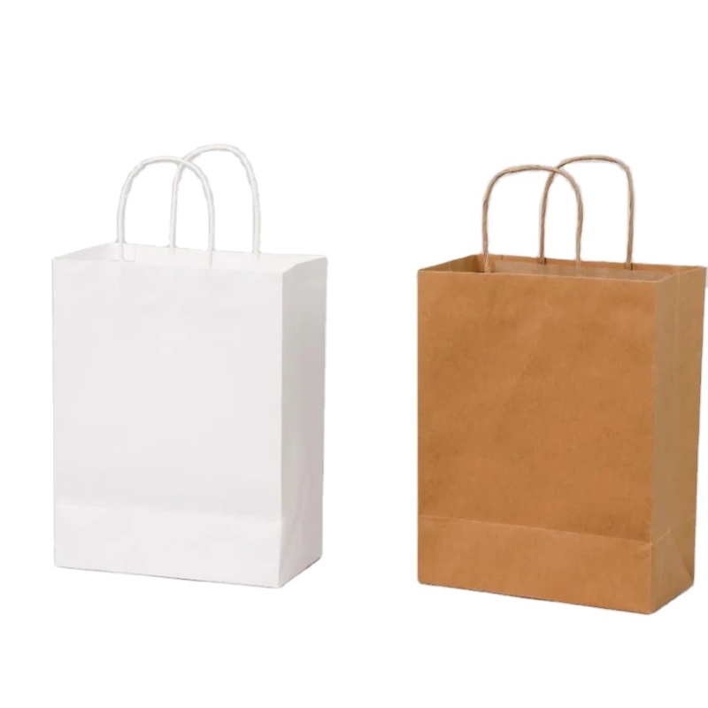 Brown Flat Handle Paper Bags for