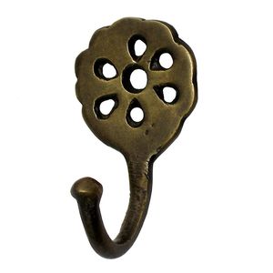 Traditional Brass <b>Wall</b> Hooks Vintage Decorative Organizer Strong <b>Wall</b> Mounted <b>Rack</b> <b>For</b> Hallway Utility Room Storage - Product Image 5