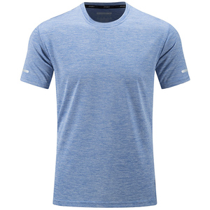 Quick Dry 100% Cotton Fleece Summer <b>Mens</b> Running Jogging T-<b>shirts</b> Crew Neck Athlete Sports Gym Fitness Pullover Reflective - Product Image 4