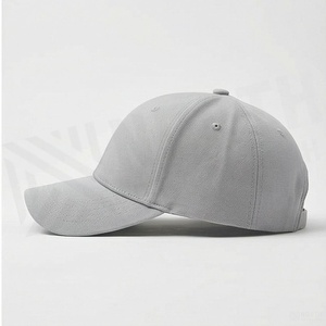 Light Gray 6-Panel <b>Baseball</b> <b>Cap</b> with Geometric Logo Front Panel Fitted Unisex Casual Hat Cotton Yarn Construction - Product Image 3