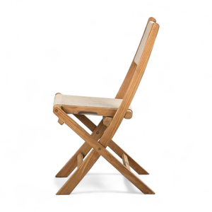 Luxury <b>Folding</b> Chair with Woven Rope and Teak Wooden Frame Material for Home Furniture Decoration and Restaurant <b>Set</b> - Product Image 3
