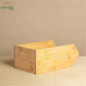 กล่องเก็บของไม้ไผ่แบบพับได้ทันสมัยอเนกประสงค์ ทนทานและเป็นธรรมชาติ - Product Image 2