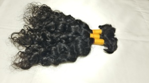 100% Unprocessed Raw Virgin Indian Bulk Human Hair Bundle Curly Product Human Hair Cuticle Aligned Human Hair Bundles <b>Extensions</b> - Product Image 5