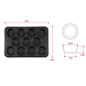 Compact 11 Cavity <b>Mini</b> Muffin Pan Bite Sized Cupcake Baking Tray Non-Stick Double-Sided Coating Heavy-Duty Carbon Oven Safe - Product Image 6