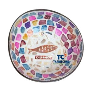 Cuencos de Coco Natural Pulido con Mosaico, Ecológicos, Modernos, para Servir Alimentos, de Vietnam, Más Vendidos - Product Image 1