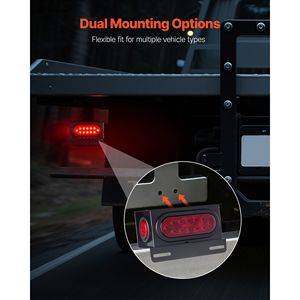 Kit 10 Pezzi Luci LED Impermeabili 30V per Rimorchio, Sinistra e Destra, per Freni, Indicatori di Direzione e Luci di Posizione - Product Image 6