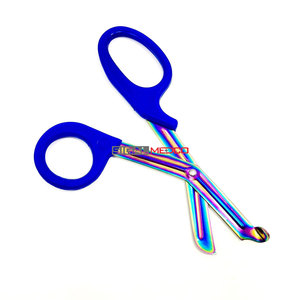 Ciseaux EMT en acier inoxydable de qualité supérieure, revêtement en titane multicolore arc-en-ciel, accessoire de mode moderne, durable et résistant - Product Image 1
