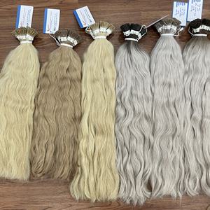 Extensiones de cabello humano virgen vietnamita con punta de queratina, color liso natural, precio de mayoreo de fábrica, listas para enviar. - Product Image 5