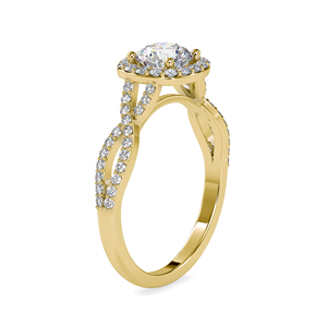 Bague de fiançailles en diamant taille cœur cultivé en laboratoire, or blanc 14 carats plaqué rhodium, bijoux de mariage directement de l'usine pour occasions festives - Product Image 1