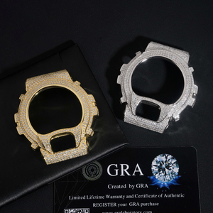 Montre personnalisée style DW6900, boîtier en métal serti de pierres, design de montre de luxe, montre compatible DW6900 personnalisée - Product Image 5