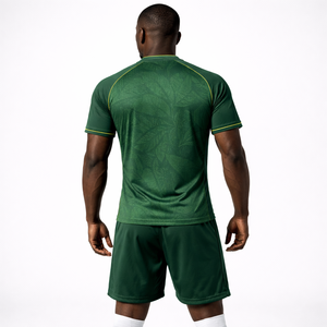 Camisetas de Fútbol Personalizadas Unisex, 100% Poliéster, Transpirables, de Secado Rápido, con Estampado por Transferencia de Calor, Cuello en V, Manga Corta, Degradado a Rayas - Product Image 3