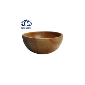 Bol en bois poli vintage bio et écologique BEST SELLING BLUE LOTUS |   Vaisselle de cuisine et d'invitation de qualité alimentaire naturelle - Product Image 1