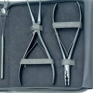 Professional Commercial Use Hair Extension <b>Pliers</b> <b>Set</b> Black Surgical Grade Stainless Steel Kit MIANBRO ENTERPRISES - Product Image 6