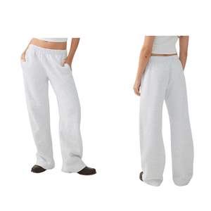 กางเกงวอร์มขายาวทรงหลวมเอวสูงสำหรับผู้หญิง ผ้าฝ้ายฟลีซ สั่งผลิตได้ ขายส่ง - Product Image 1