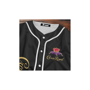T-shirt de baseball ABRA SPORTS pour homme, col en V, style vintage, jersey boutonné, manches courtes, respirant, séchage rapide - Product Image 5