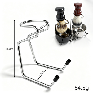 Juego de Brochas de Afeitar de Lujo Personalizadas con Pelo de Pelo de Mapache Sintético, Tazón de Acero Inoxidable y Soporte de Seguridad - Kits de Afeitar Premium - Product Image 3