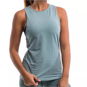 Lady's Sleeveless Short Summer Blouses & <b>Tops</b> Custom Logo Printed Knitted Tank <b>Top</b> Casual Plain Dyed Women's Clothing - Product Image 2