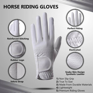 Guantes de Equitación de Alto Rendimiento, Equipo Ecuestre Profesional - Product Image 3