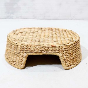 Nouveau Nid d'Éllipse Tendance pour Chatons, en Paille Tressée avec Cadre Métallique, Coussin Lavable et Support pour Chiot, Meuble de Sol - Product Image 5