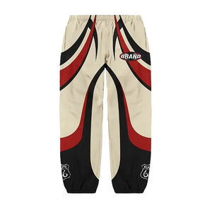 Ensemble de survêtement unisexe à fermeture éclair intégrale, imprimé géométrique, coupe ample, streetwear, printemps, adulte, séchage rapide, polyester - Product Image 3