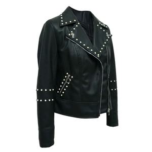 Chaqueta de Motocicleta de Piel de Oveja para Hombre y Mujer, Nueva Moda, Transpirable, Resistente al Viento, Estilos Personalizados, Charlotte Burnt - Product Image 2