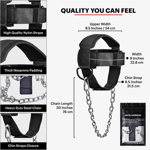 Gym Head <b>Harness</b> <b>Men</b> Women Neck Trainer Weight Training Strength Support Resistance Workout OEM Supplier - Product Image 5