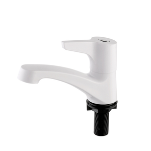 Wholesale Basin Faucet White ABS Single Cold <b>Plastic</b> Thread Bathroom Washroom Rustproof <b>Tap</b> Lavabo Faucet KSLA-10CN KSN VietNam - Product Image 1