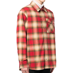 Camisa de Franela a Cuadros para Hombre, Manga Larga, 100% Algodón, Venta al Por Mayor - Product Image 1