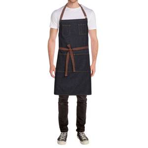 Black Bib Apron with Pockets Polyester Reusable Classic Cooking Apron Machine Washable Daily Use - Product Image 3