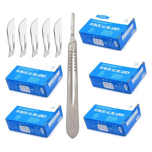 Cuchillas de Bisturí Manuales Premium (500 Cuchillas) de Acero Inoxidable Alemán para Uso Veterinario, Taxidermia, Dermaplaning, Uso Profesional - Product Image 1