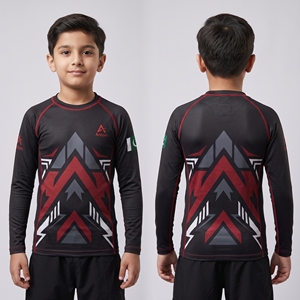 Custom Men Long Sleeve BJJ Rash Guard Wholesale Sublimation Jiu Jitsu Training <b>Compression</b> <b>Shirt</b> Grappling Rashguard OEM - Product Image 1