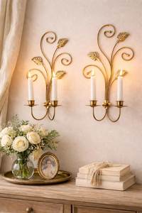Decorative Metal Candle Sconce Wall Holder For Hotel Restaurant Wedding And Home Accent Decoration - Product Image 2