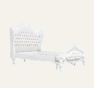 Lit rembourré en bois massif de conception européenne de luxe pour hôtel et appartement, mobilier de chambre durable - Product Image 3