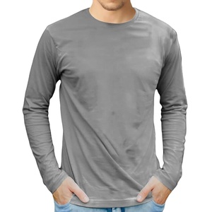 Nouveau T-shirt à manches longues pour hommes, couleur unie, design décontracté, bon marché, prix premium, logo personnalisé, qualité orientée vers l'exportation - Product Image 1