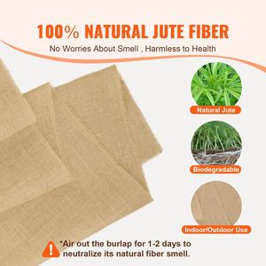 Rotoli di Tessuto di Iuta Naturale ad Alta Densità 40 x 30 ft e 50 x 50 ft, Rotoli di Tessuto di Juta Larghi per Artigianato, Confezione da 50 - Product Image 6