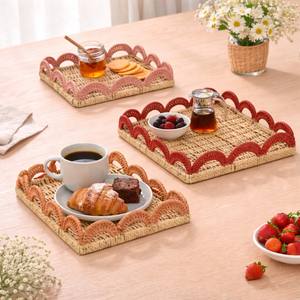 Bandeja de Papel Trenzado con Borde Festoneado para el Hogar, Bandejas Tejidas Multifuncionales para Utensilios de Cocina, Hecho en Vietnam - Product Image 6
