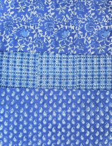 Tissu en coton imprimé à la main de qualité export, motifs floraux, pour la confection de vêtements et de parures de lit, provenant d'Inde. - Product Image 2