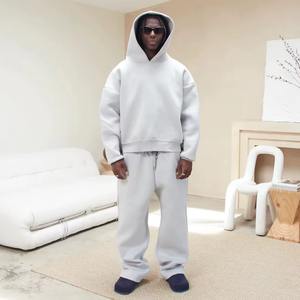 Conjuntos Deportivos Personalizados de Fabricante, Estilo Vintage, Lavado Ácido, 100% Algodón, Sudadera con Capucha y Pantalones Deportivos para Hombre - Product Image 2