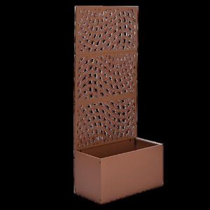 Fioriera da Giardino in Metallo Alta 70 Pollici con Traliccio per Piante Rampicanti e Ortaggi, Recinzione e Cancello - Product Image 2