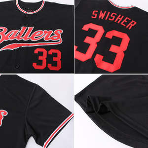 Camiseta de Béisbol Personalizada por Sublimación, OEM, 100% Poliéster, Informal, con Botones al Frente, Nombre del Equipo, Número, Ropa Deportiva - Product Image 6
