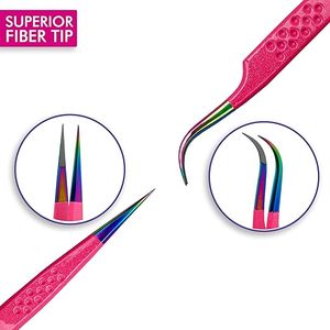 Pinzas de Acero Inoxidable para Pestañas con Logotipo Personalizado, Agarre Nano Antiestático y Duradero para Extensiones de Pestañas - Product Image 4