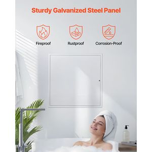 Pannello di accesso in acciaio zincato da 25,2 x 25,2 pollici per cartongesso, porta di servizio a cerniera facile da installare per soffitti e altri usi - Product Image 3