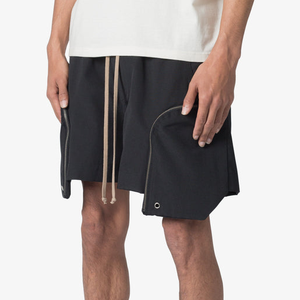 Solid Canvas Fashion Casual Wear Breathable Eco-Friendly Shorts Men Quick Dry <b>Elastic</b> Waist Gym Workout Jogging Shorts - Product Image 3